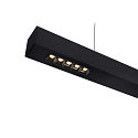 SLV Premium LED Pendant luminaire Q-LINE PD, 200cm, for BAP, 85W, TRIAC dimmable, black, 4000K 4600lm