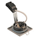 SLV Outdoor Ceiling recessed luminaire DOLIX OUT, GU10, QPAR51, IP65, � 68mm, square, silver grey