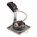 SLV Outdoor Ceiling recessed luminaire DOLIX OUT, GU10, QPAR51, IP65, � 68mm, square, matt chrome