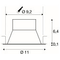 SLV LED Recessed luminaire AKALO D83 DL, 9W 3000/4200/5700K 800-880lm 90°, white