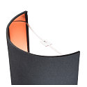 SLV FENDA Wall luminaire textile shade, half, � 23cm, black / copper