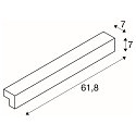 Luminaire de miroir L-LINE 60 IP44, blanche 