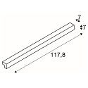 LED Wall luminaire / Mirror luminaire L-LINE 120, 19W 3000K 1650lm 120�, IP44, white