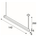 SLV Luminaire � suspension Q-LINE PD DALI single, noir  gradable