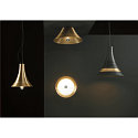 SLV Premium LED Pendant luminaire BATO 45 PD, � 45cm, 30W 2500K 1900lm 100�, TRIAC dimmable, black / brushed brass
