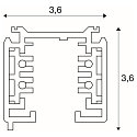 SLV 3-Phase surface track S-TRACK, 220-250V, 2m, traffic white RAL 9016