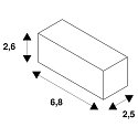 SLV Mini Connector for S-TRACK 3-Phase high-voltage track, isolated, traffic white RAL 9016