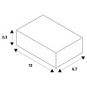 SLV T-Connector for S-TRACK 3-Phase high-voltage track, Earth left, traffic white RAL 9016