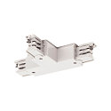 Connecteur en T triphas� S-TRACK ON/OFF terre droite, terre � l'int�rieur, avec possibilit� d'alimentation, blanche