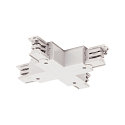 Connecteur en X triphas� S-TRACK ON/OFF version pour montage en surface, commutable, blanche