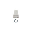 Adaptateur triphas� S-TRACK isol�, avec crochet, m�canique, universal, blanche
