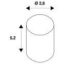SLV 3-Phase adapter with hook for S-TRACK 3-Phase high-voltage track, traffic white RAL 9016