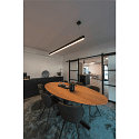 Luminaire � suspension GLENOS 200 Bas, angulaire, langue IP20, noir mat gradable
