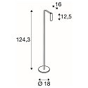 Lampadaire KARPO FL r�glable, avec variateur tactile IP20, noir gradable