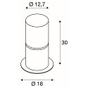 Bollard pole light ROX ACRYL E27, IP44, H 60cm, inox 304