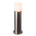 Borne d'�clairage ROX ACRYL POLE 60 cylindrique, avec diffuseur E27 IP44, acier inoxydable gradable