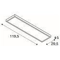 Luminaire de plafond PANEL 1200x300 langue, UGR < 19 IP20, blanche gradable