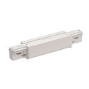 EUTRAC Straight coupler for 3-Phase High voltage Track, white
