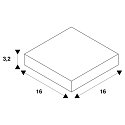 Eutrac EUTRAC Corner connection for 3-Phase high-voltage recessed track, protective conductor outside, white