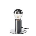 SLV Table lamp FITU TL, E27 max. 10W, with switch, brushed aluminum