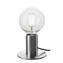 SLV Table lamp FITU TL, E27 max. 10W, with switch, brushed aluminum