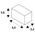 SLV Mounting accessories for H-PROFILE, Strain relief / pendulum feed-in, alu anodized