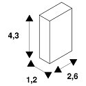 Mounting accessories for H-PROFILE, Set of 2 aluminum end caps