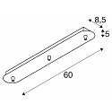 Rosace de plafond pour FITU PD 3 fois, langue noir 