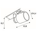 SLV 1-Projecteur monophas� PURI TRACK SPOT GU10, noir  gradable