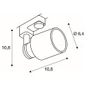 Projecteur triphas� PURI TRACK SPOT GU10, noir  gradable
