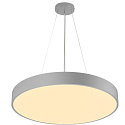 SLV Premium LED Surface luminaire MEDO 60 CW, DALI dimmable, Corona effect, 40W 3000/4000K 105�, silver grey