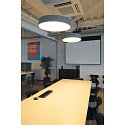 SLV Premium LED Surface luminaire MEDO 60 CW, DALI dimmable, Corona effect, 40W 3000/4000K 105�, silver grey