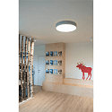 SLV Premium LED Surface luminaire MEDO 60 CW, DALI dimmable, Corona effect, 40W 3000/4000K 105�, silver grey