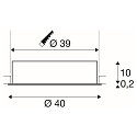 SLV LED Ceiling recessed luminaire MEDO 40 EL, frame version, � 39cm, 28W 3000/4000K 105�, white