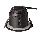 Downlight VARU QPAR51 DL rond, rigide GU10 IP65, noir gradable