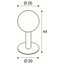 SLV Lampadaire d'ext�rieur GLOO PURE 44 POLE E27 IP 44, anthrazit
