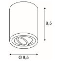 SLV Ceiling luminaire TRILEDO CL, GU10 QPAR51, 30� swiveling, cylinder, white