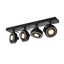 Applique et plafonnier KALU CW QUAD carr� GU10 IP20, noir  gradable