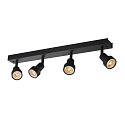Luminaire mural PURI CW QUAD carr� GU10, noir mat gradable