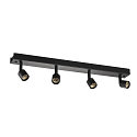 Luminaire mural PURI CW QUAD carr� GU10, noir mat gradable