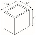 LED Outdoor Wall luminaire SITRA CUBE WL, UP/DOWN, IP44 IK05, 10W 3000K, 2x 560lm 90�, anthracite