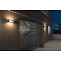 SLV LED Outdoor Wall luminaire BOX-L, IP44 IK05, 19W 3000K 480lm, directly/indirectly, anthracite