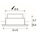 Plafonnier ext�rieur PATTA-I SQUARE DTW angulaire, rigide, Dim-To-Warm IP65, noir gradable
