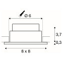 SLV Plafonnier ext�rieur PATTA-I SQUARE DTW angulaire, rigide, Dim-To-Warm IP65, blanc mat gradable