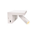 Luminaire mural KARPO BEDSIDE avec connexion USB IP 20, blanche gradable