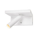 SLV Luminaire mural KARPO BEDSIDE avec connexion USB IP 20, blanche gradable