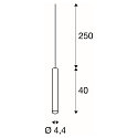 SLV Pendant luminaire FITU PD, E27, length 40cm, pendulum 250cm, open cable end, white