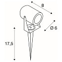 SLV Lampe � piquet de terre LED SPIKE avec prise de courant, r�glable IP55, anthrazit 