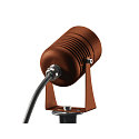 SLV Lampe � piquet de terre LED SPIKE avec prise de courant, r�glable IP55, rouille 