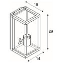 SLV Luminaire mural d'ext�rieur QUADRULO SENSOR WL angulaire, avec capteur E27 IP44, anthrazit